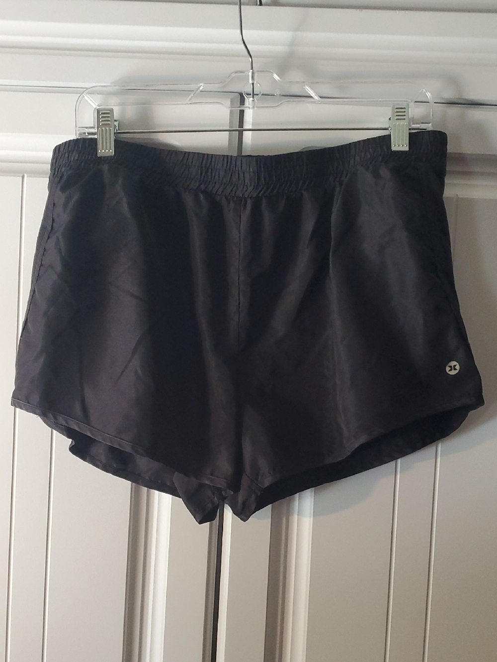 Women’s Black Athletic Running Shorts with Elastic Waistband
